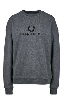 Серый свитшот с фактурным принтом Fred Perry