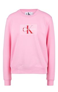 Розовый свитшот с фактурным принтом Calvin Klein Jeans