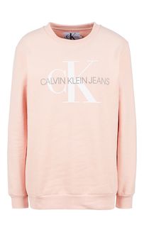 Хлопковый свитшот с логотипом бренда Calvin Klein Jeans