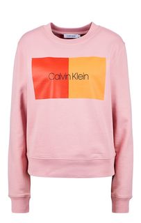 Свитшот из хлопка с логотипом бренда Calvin Klein