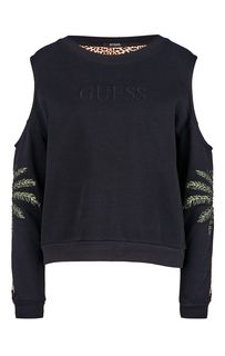 Хлопковый свитшот с вышивкой Guess