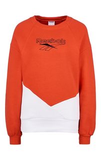 Хлопковый свитшот красного цвета Reebok Classic
