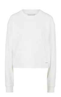 Белый свитшот с необработанным краем Calvin Klein Jeans