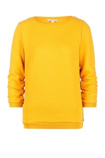 Желтый свитшот с рукавами 3/4 Tom Tailor Denim