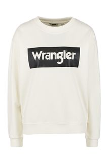 Белый свитшот с логотипом бренда Wrangler
