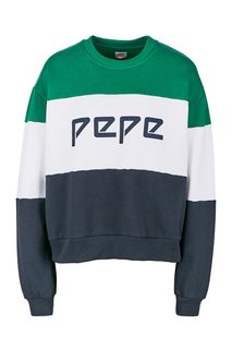 Свитшот из хлопка с логотипом бренда Pepe Jeans