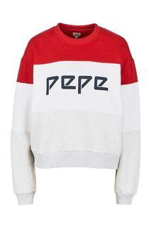 Свитшот из хлопка с логотипом бренда Pepe Jeans