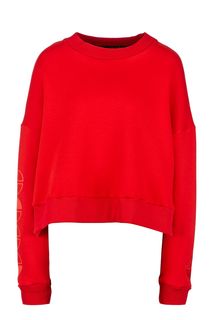 Красный свитшот с принтом UNU Clothing