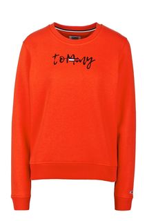 Свитшот красного цвета с принтом Tommy Jeans