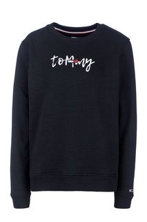 Свитшот черного цвета с принтом Tommy Jeans