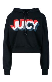 Черная хлопковая толстовка с капюшоном Juicy by Juicy Couture