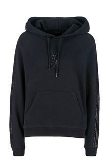 Черная толстовка с отделкой бисером Polo Ralph Lauren