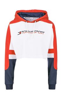 Укороченная толстовка с капюшоном Tommy Sport