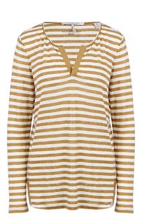 Льняная футболка в полоску с кулоном Scotch&Soda