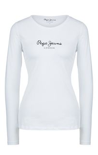 Хлопковая футболка с длинными рукавами Pepe Jeans