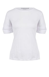 Белая однотонная футболка с короткими рукавами Tommy Hilfiger