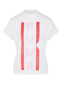 Хлопковая футболка белого цвета с высоким воротом Puma