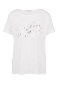 Футболка белого цвета с короткими рукавами Mavi