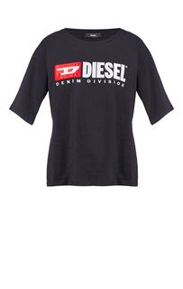 Футболка оверсайз с разрезами по бокам Diesel