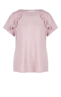 Розовая футболка из вискозы свободного кроя Kocca