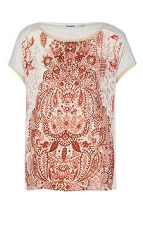 Футболка из вискозы с декором Desigual