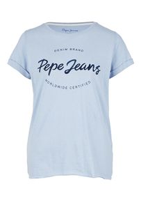 Футболка с короткими рукавами с добавлением льна Pepe Jeans