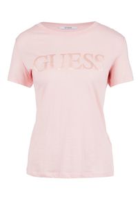 Розовая футболка с короткими рукавами Guess