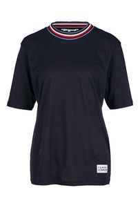 Синяя хлопковая футболка оверсайз Tommy Hilfiger