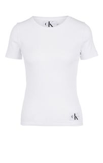 Белая хлопковая футболка Calvin Klein Jeans