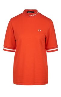 Плотная футболка из хлопка с высоким воротом Fred Perry