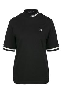 Плотная футболка из хлопка с высоким воротом Fred Perry