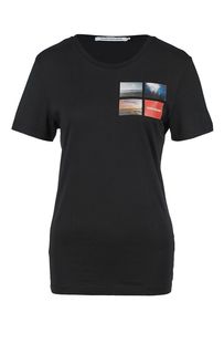 Черная футболка с короткими рукавами Calvin Klein Jeans