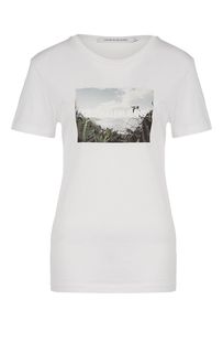 Белая футболка с короткими рукавами Calvin Klein Jeans