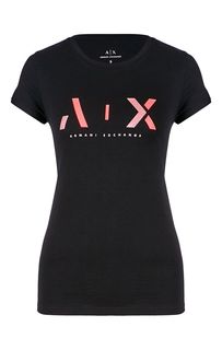 Хлопковая футболка с круглым вырезом Armani Exchange