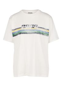 Белая хлопковая футболка свободного кроя Pepe Jeans