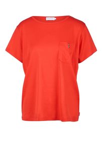 Однотонная хлопковая футболка с карманом Calvin Klein