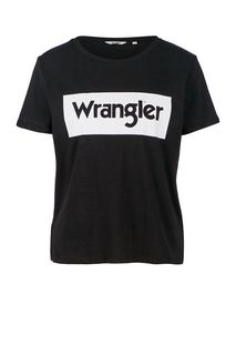 Черная футболка с логотипом бренда Wrangler