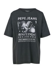 Хлопковая футболка с принтом Pepe Jeans