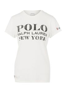 Хлопковая футболка с принтом Polo Ralph Lauren
