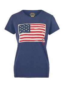 Хлопковая футболка с нашивкой Polo Ralph Lauren