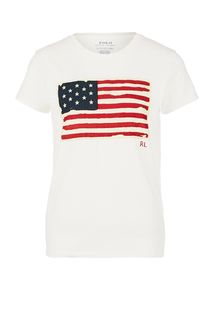 Хлопковая футболка с нашивкой Polo Ralph Lauren
