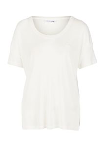 Белая базовая футболка Lacoste