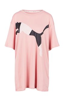 Розовая футболка с логотипом бренда Puma