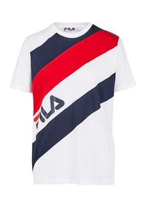 Хлопковая футболка с контрастными вставками Fila