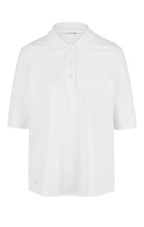 Хлопковая футболка поло белого цвета Lacoste