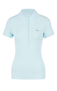 Футболка поло из хлопка мятного цвета Lacoste