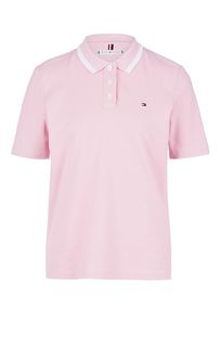 Розовая хлопковая футболка поло Tommy Hilfiger