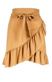 Короткая юбка коричневого цвета Patrizia Pepe