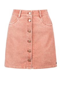 Короткая вельветовая юбка кораллового цвета Roxy