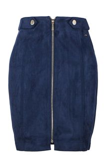 Короткая синяя юбка на молнии Armani Exchange